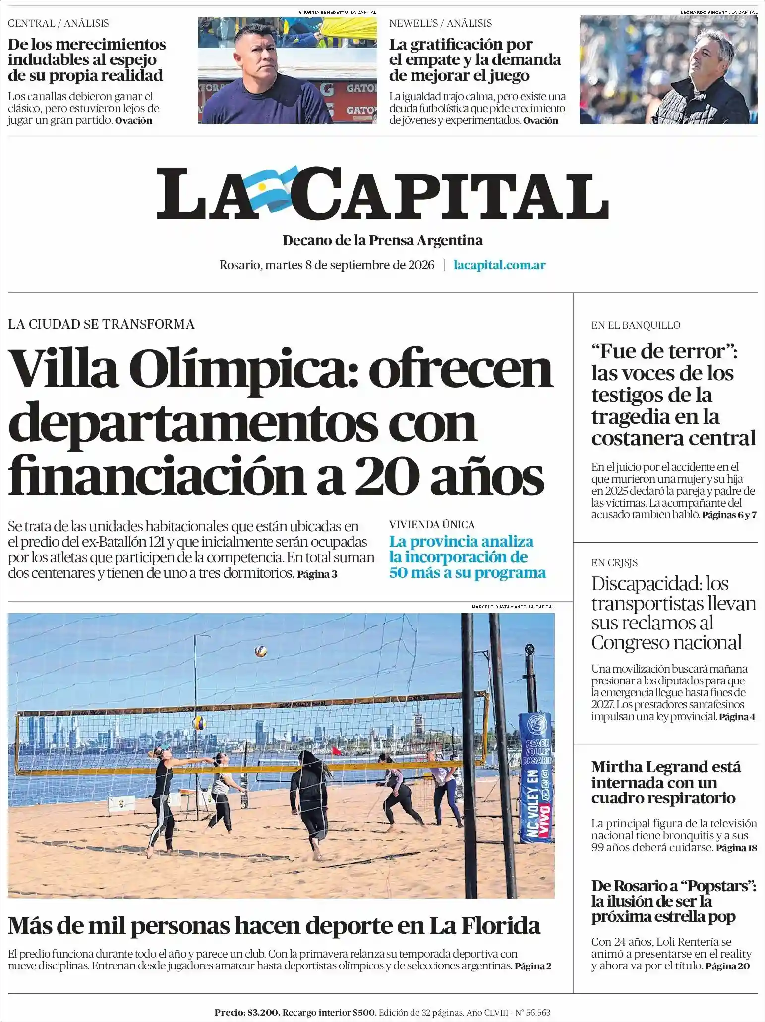 Estudios Max | EL RODEO FM - Tapa del diario La Capital Rosario