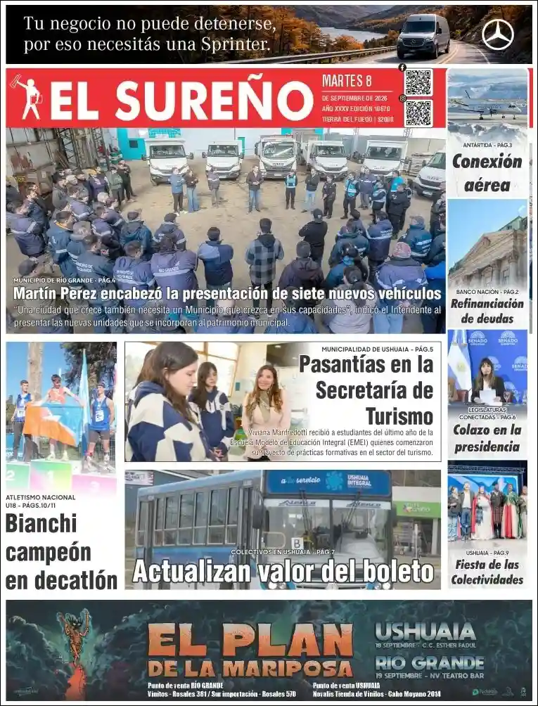 Estudios Max | EL RODEO FM - Tapa del diario El Sureño
