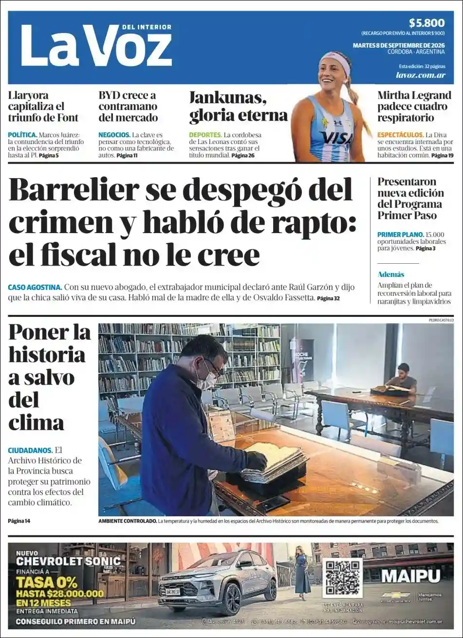 Estudios Max | EL RODEO FM - Tapa del diario La Voz