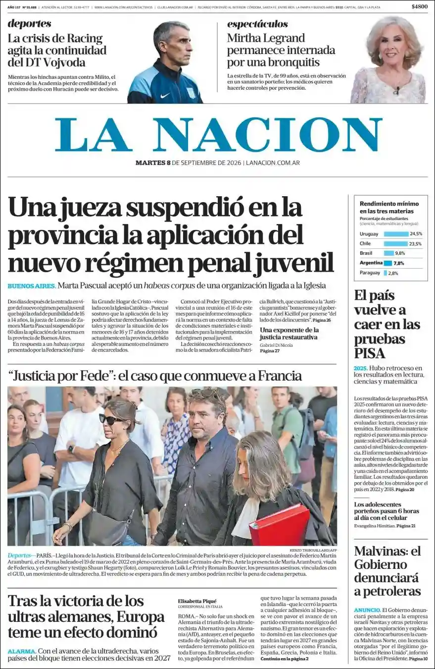 Estudios Max | EL RODEO FM - Tapa del diario Nacion
