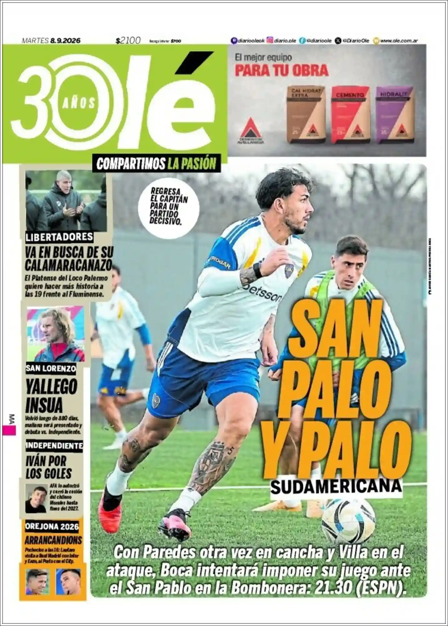 Estudios Max | EL RODEO FM - Tapa del diario Ole