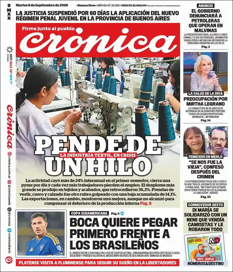 Estudios Max | EL RODEO FM - Tapa del diario Crónica